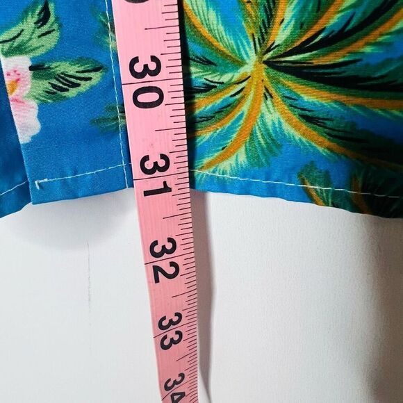 SSLR Blue Hawaiian Tropical Shirt Sz Large - Picture 8 of 11